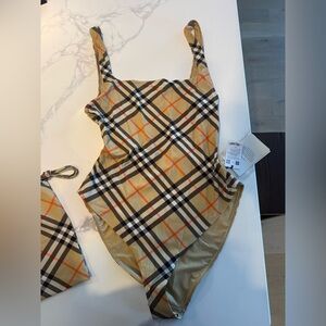 Burberry Checkered Swimsuit size large. New with tags. Paid $615 in December.